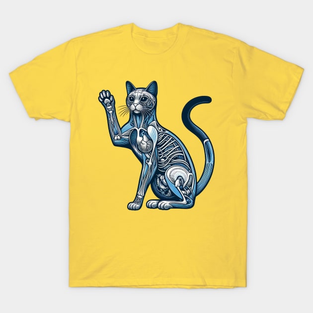 cat anatomy T-Shirt by wizooherb